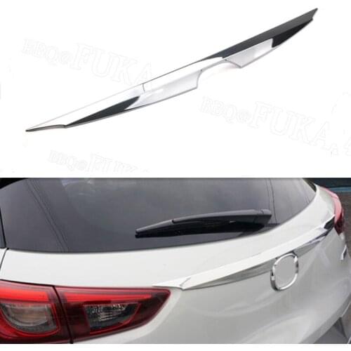 Care ABS Chrome Rear Tail Door Trunk Lid Cover Trim Molding Decal Fit For Mazda CX3 2016-2018 Car Styling Accessories Decoration