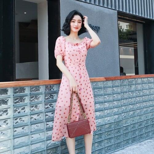 Fashion Slim A-line Midi Dresses Women Summer V-neck Sexy Long Dress Femme Single-breasted Pink Ladies Dress Women 2xl