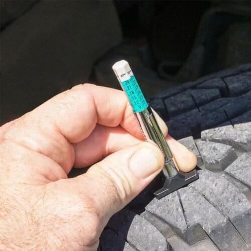 1PC color tire tread depth tester, tire tread depth pattern 0-25mm gauge, pen U3Y2