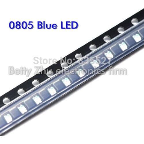 100PCS/LOT 0805 SMD Blue LED light-emitting diode 2012