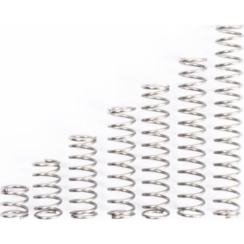 20pcs 0.3*2/3/4/5/6/*5/10/15/20/25/30/35/40/45/50mm 0.3mm Stainless Steel Micro Small Compression spring OD 4mm