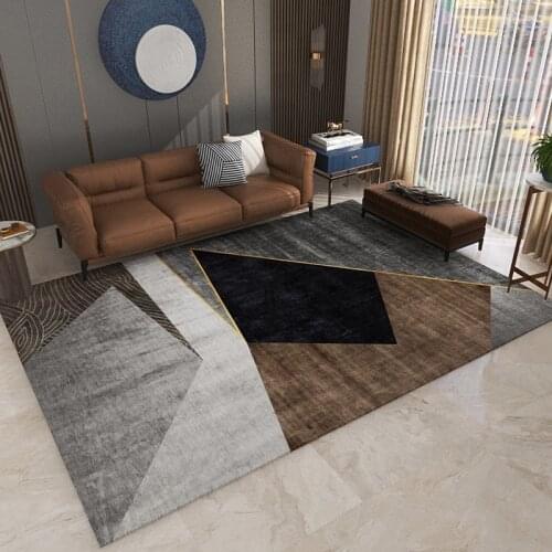 Alibaba Hot Sale Nordic Geometric Printed Large Rugs Carpets for Living Room Decoration Carpet Sofa Anti-slip Antifouling Rug
