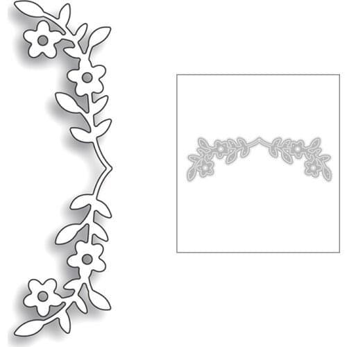 Hot 2020 3D Flower Leaves Border Lace New Metal Cutting Dies Foil For DIY Scrapbooking Album Decorative Embossing Craft Dies Cut