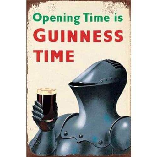 Guinness Time Retro tin sign nostalgic ornament metal poster garage art deco bar cafe shop