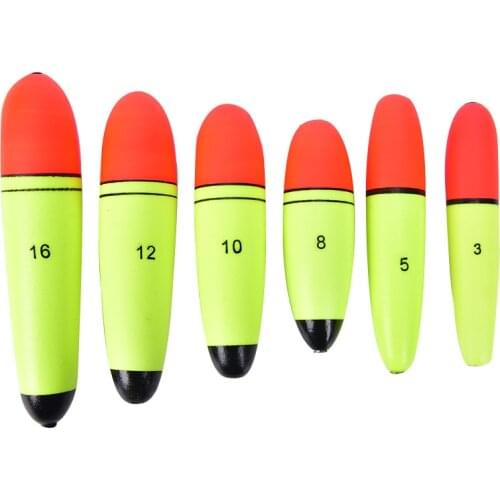 2pcs EVA Red & Yellow Inline Bobber Float Saltwater Fishing Floats Catfish Pike Live Bait Float