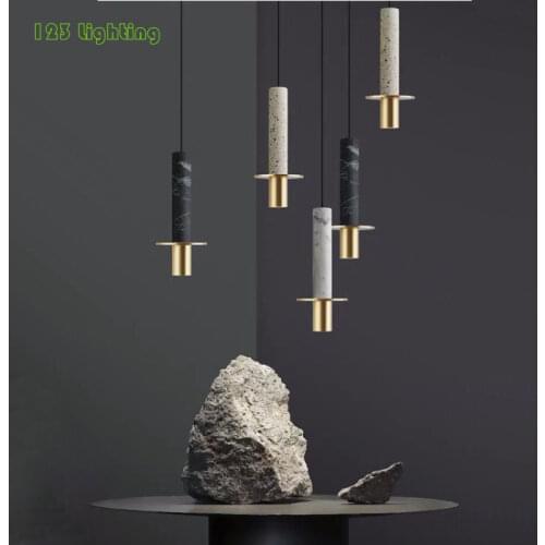 Marble Dining room LED Pendant lamps Parlor Bedroom Hanging lamp Hall Bar Pendant lights Minimalist Nordic Loft Light Fixtures