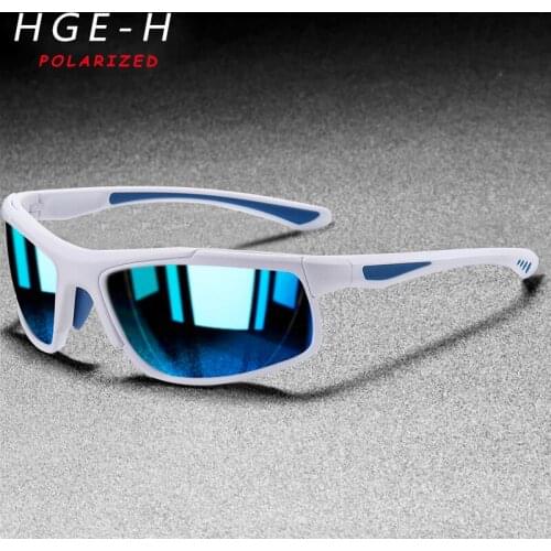 HGE-H Fashion Polarized Sunglasses Men Removable Lens Sport Style Sun Glasses Lightweight Eyeglasses Frame UV400 Goggles CE