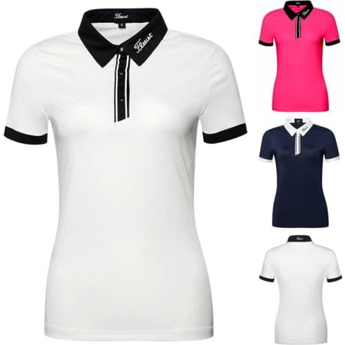 New Golf Shirts Womens Golf Short Sleeve Breathable Slim Fast Drying Fashion Trend Top T-shirt Polo Shirt Golf Wear Shirts