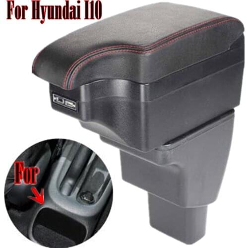 For Hyundai I10 armrest box central Store content Storage box armrest box