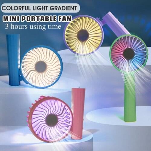 Folding Luminous 500mah USB Electric Fan Humidifier Hydration Water Vaporizer Fan Desk Lamp Floor Fan Portable Fan Floor Fan