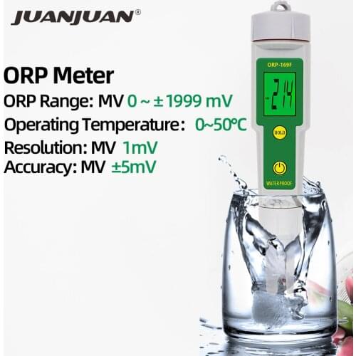 ORP169F ORP Meter Redox Potential Tester Digital Water Monitor Negative Potential Pen Tester 30% off