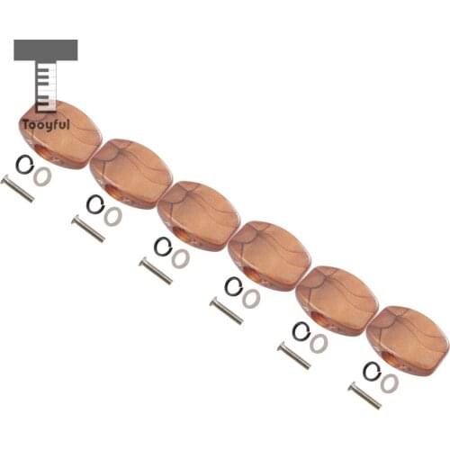 Tooyful 6 Pieces Guitar Tuning Pegs Keys Tuner Buttons Tuners Head Replacement Part