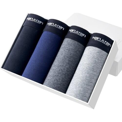 4pcs/lot Male Panties Boxer Men Underwear Mens Cotton Cuecas Masculina Man Boxers Underpant Boxershorts Breathable Boxer Hombre