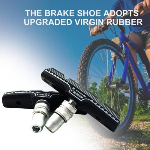 2 pieces of bicycle brake pads V brake rubber folding front and rear universal brake pads brake pads brake pad bracket blocks