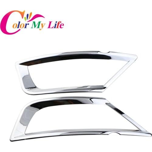 Color My Life ABS Rear Fog Lamps Fog Lamp Fog Light Chrome Cover Sticker for Ford Ecosport 2012 -2017 Car Accessories 2Pcs/Set