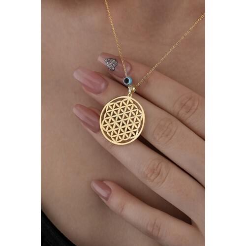 İnfini Jewelry Life Flower Silver Necklace