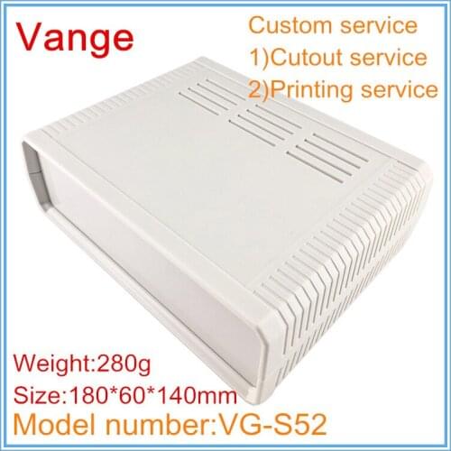 1pcs/lot extruded mould shell case 180*60*140mm IP54 ABS plastic box enclosure vent design for power support equipment