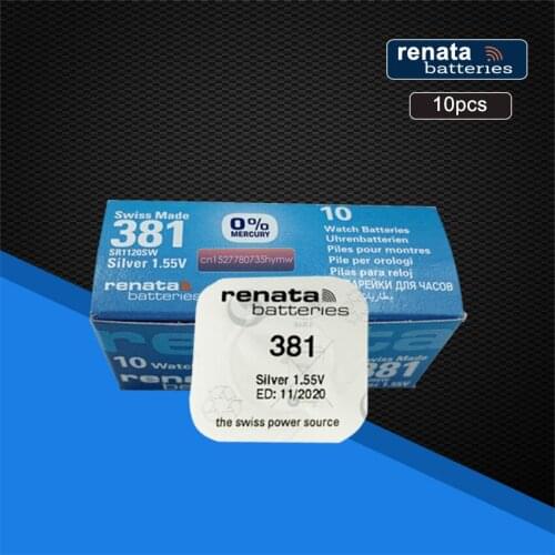 10pack Renata Silver Oxide 381 SR1120SW Watch Battery 1120 1.55V 381 renata 1120 battery