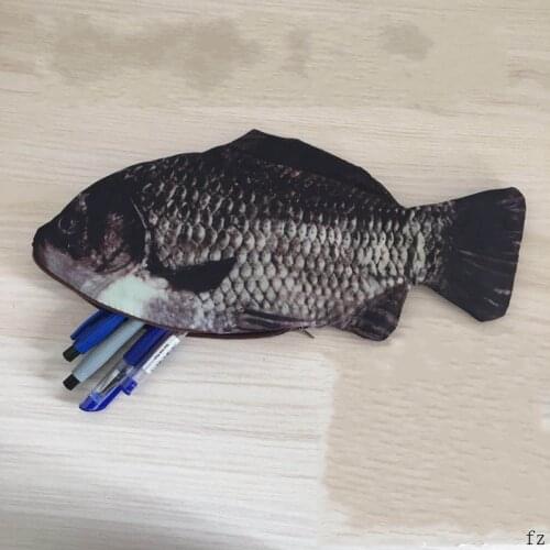 100 Pcs Fish Pencil Bag Pencil Case Pen Bags Fiber Student Kids Gift School Supplies Pencilcase Novelty Bag