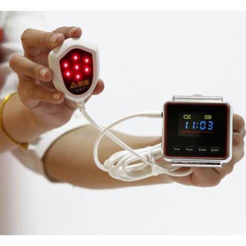 18 diodes Wrist low level 650nm Cold laser therapy LLLT control hypertension reduce high blood pressure Allergic Rhinitis Relief
