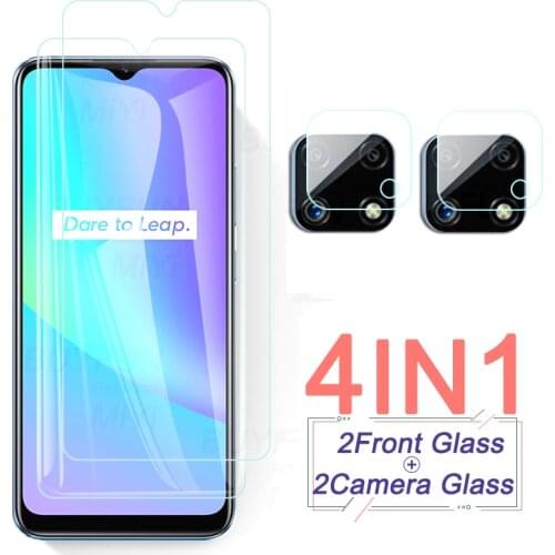 1to4 protective glass realme c25 c25s screen camera lens protectors on realmi realmy realm relme c 25 s 25s 25c glass phone film