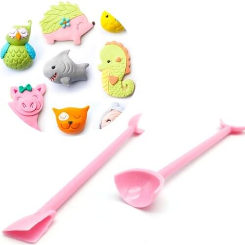 2pcs New Fondant Cake Print Cutting Die Mechanism Model Radian Wrinkle Die Fish Scales Face Expression Facial Model Cookie Mold