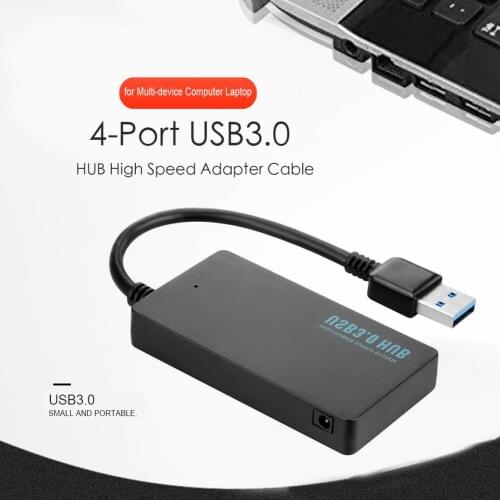 4-Port USB 3.0 Hubs Ultra-Thin Signal Super Speed 5Gbps Portable Splitter with Indicator Light Computer Peripherals