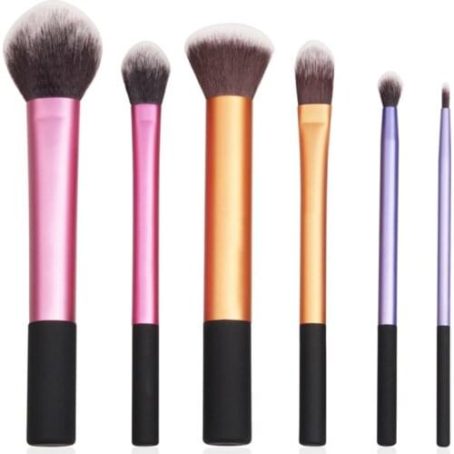 6pcs Pro Makeup Brushes Set Cosmetic Eyeshadow Powder Foundation Blush Lip Brush Tool dropshipping