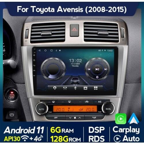 Android 11 CarPlay DSP Car Radio For Toyota Avensis T27 2008-2015 Multimedia Video Player Navigation GPS No 2 Din DVD Head Unit