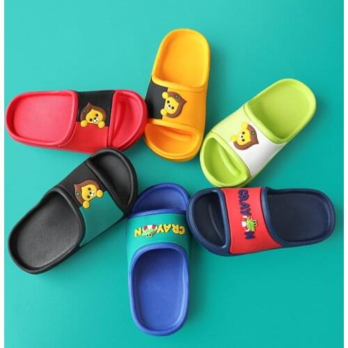 Childrens Slippers Slip Cartoon Cute Girls Slippers with Soft Soles Indoor Household Boys Baby Slippers Shoes Women