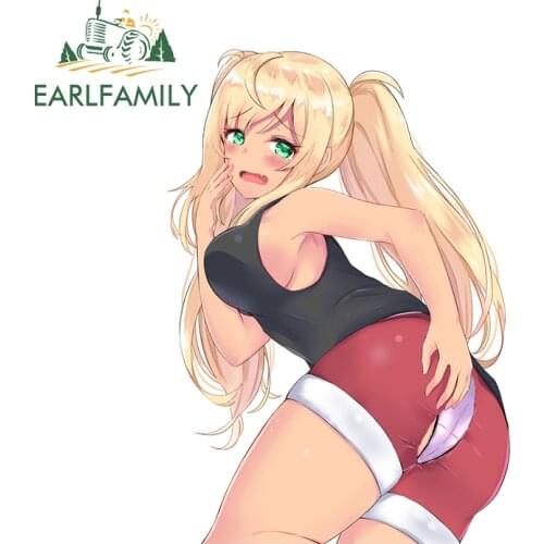 EARLFAMILY 13cm x 9.2cm for Shy Girl Butt Funny Car Stickers SUV Decals Motorcycle Windows Occlusion Scratch Graffiti Graphics