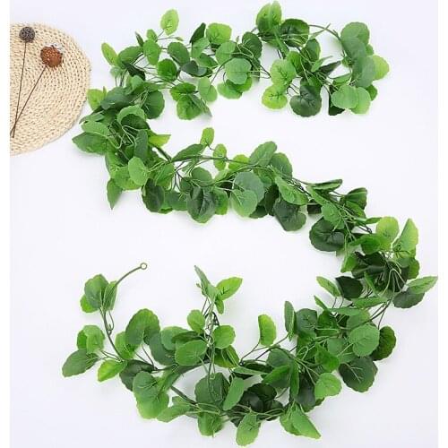 Artificial Rattan Wall Hanging Indoor Simulation Plant Green Vine Green Leaves Home Wall Aircondition Pipe Decoration