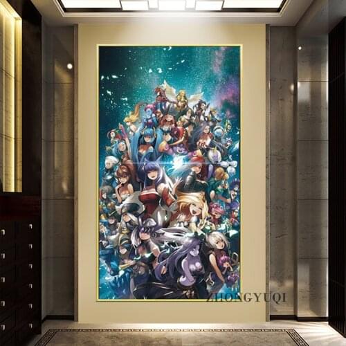 Game League of Legends ink Canvas Painting Posters and Prints Wall Art Picture for Home Decor Childrens Room Cuadros framed
