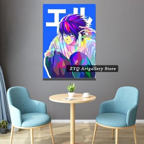 Canvas Painting Death Note L Anime Poster And Prints Wall Art Pictures For Living Room Home Decor