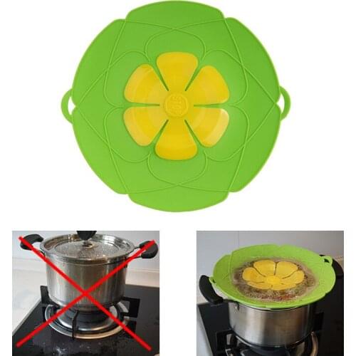 Lid For The Pan Silicone For Cooking Accessories Gadgets Pot Tools Kitchen Cover Kitchen Spill lid Stopper Flower Cookware