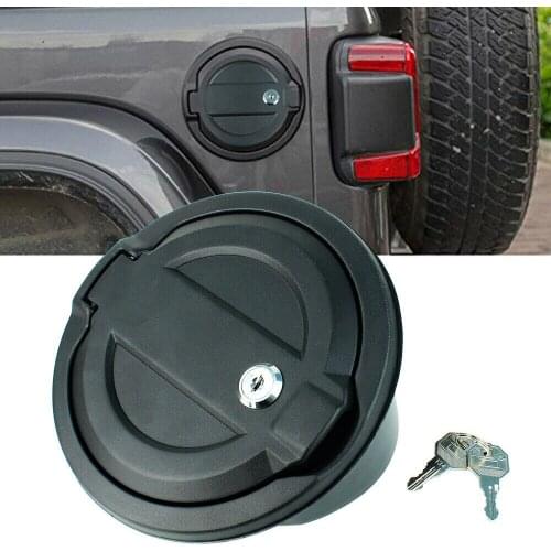 Gas Cap Cover Locking Fuel Tank Door for Jeep Wrangler JL JLU ABS Aluminum Alloy