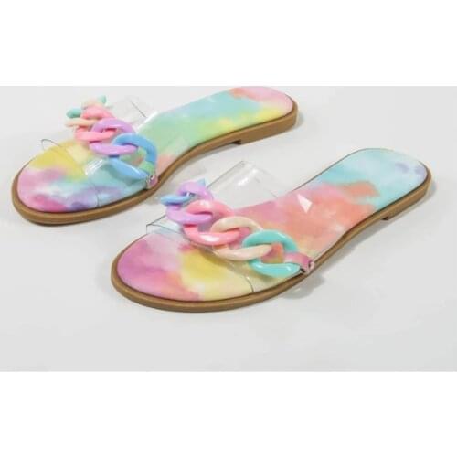 Summer Fashion Women Slippers Beach Slide Sandals Transparent Sandalias Planas Bottom Couple Bathroom Shoes Zapatillas Mujer