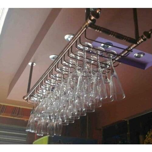 Top-rated 2015 bar iron wine rack wine glass rack wall hanging cup holder bar wine rack 150cm(L) 30cm(W) home decoration