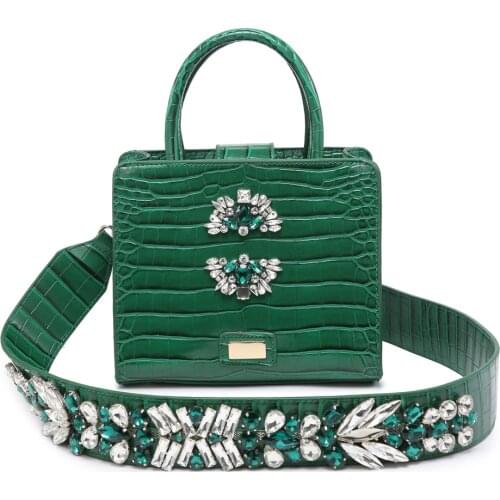 Fashion Crocodile Handbag 2021 Brand Design Handbag Luxury Diamond Exquisite Fashion Portable