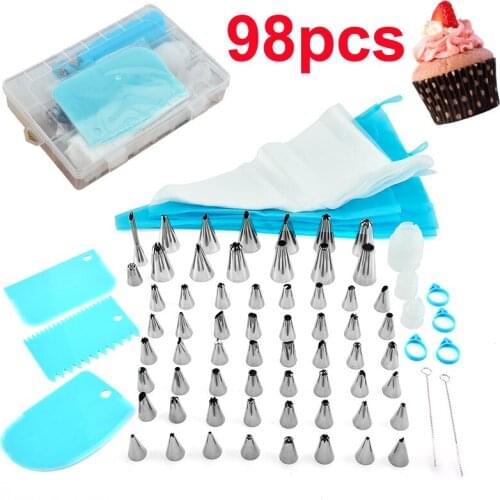 Cake Mouth Set 98pcs/set Flower Mounting Cream Cookie Fondant Molds Decorating Tools Nozzles For Cakes Baking Tool