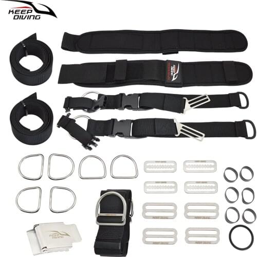 Scuba Diving Adjustable Backplate Harness Set BCD Ultralight Backplane Accessories Crotch Strap Weight Belt Dive Accessories