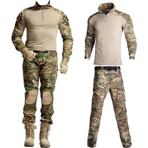 Outdoor Airsoft Paintball Shirt Military Hunting Shirt Uniform Tactical Combat Camo Shirts Cargo Pants Army Germen Uniform