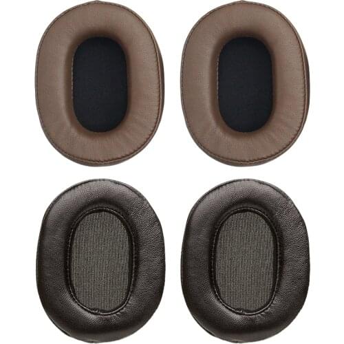 1 Pair Left+Right Sheepskin Headphones Ear Pads Ear Cushions Replacement for Audio Technica ATH MSR7M50x M20 M40 M40x Earphon