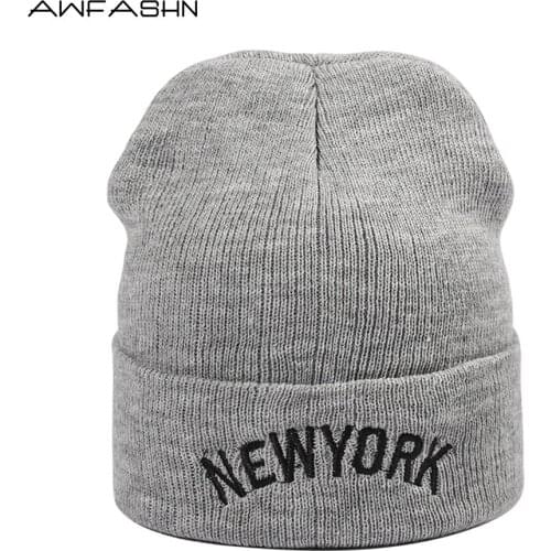 2021 Winter New Beanie Hat Ladies Hat Knitted Hat Mens Brimless Elastic Cap Letter Embroidered Warm Fashion Trend Wholesale