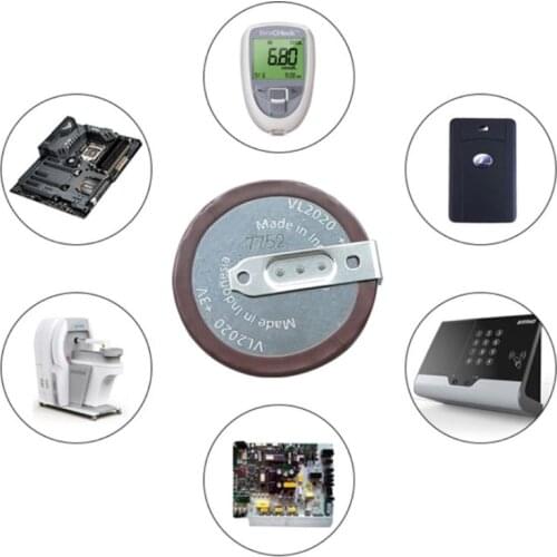 VL2020 Rechargeable Battery Stable Voltage Lithium Coin Battery Replacement for Automotive Remote Key Parts 6XDB