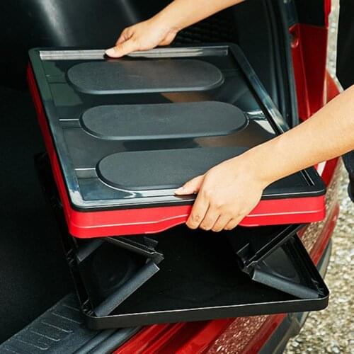 Portable Folding Car Trunk Grocery Storage Box Auto Vehicle Travel Container Collapsible Car Trunk Organizer For Travel and Camp