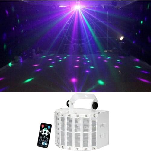 SHOW TIME Remote Control Dj RGB LED Butteryfly With Laser Flower Soward Effect Light Professional For Home Entertain Disco Party