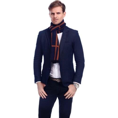 New Mens Warm Soft Cashmere wool plaid TARTAN SCARF Checked Scarf 2017 New Design A3A18932