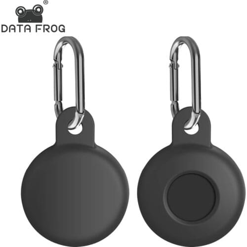 DATA FROG Silicone Protective Cover For AirTag Anti-lost Tracker Device Keychain Protective Sleeve for Apple Air Tag Case