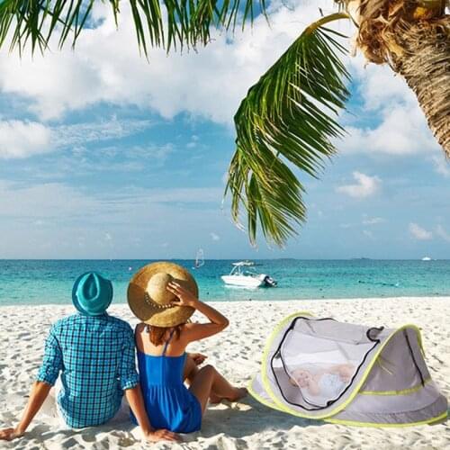 Folding Baby Beach Tent Mini Breathable Zippers Mosquito Net Playhouse Play Tent For Kids Children Indoor Outdoor Room House